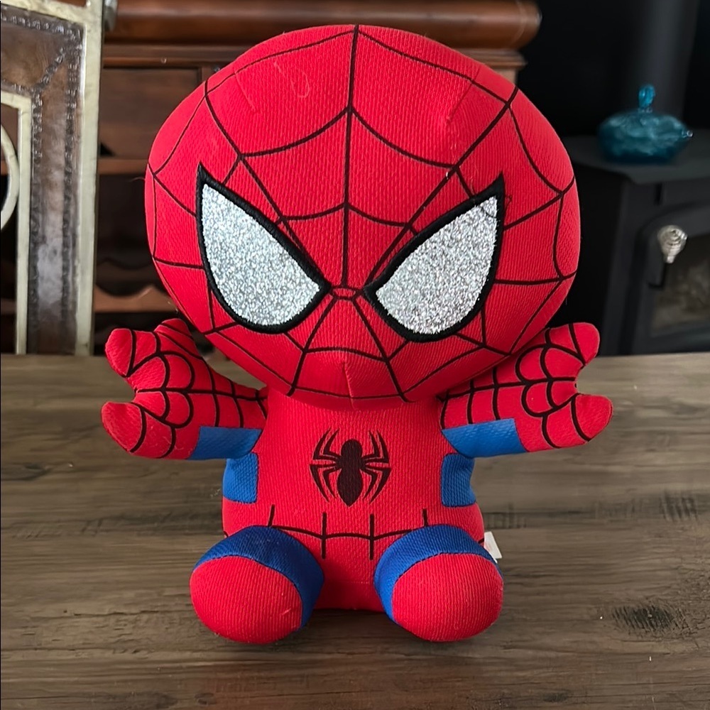 2021 Ty Spiderman Plush, Red/blue, 10 inches